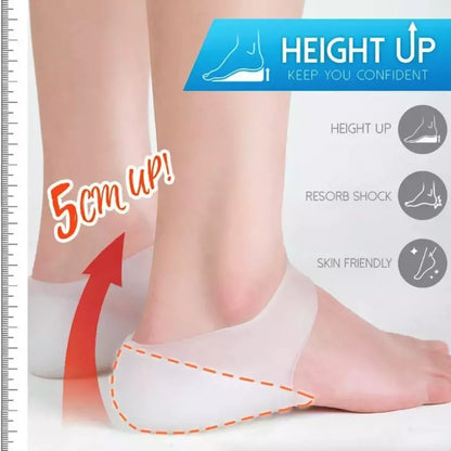 Invisible Height Boost Insoles | 4CM 5CM 6CM Lift | Concealed Silicone Pads