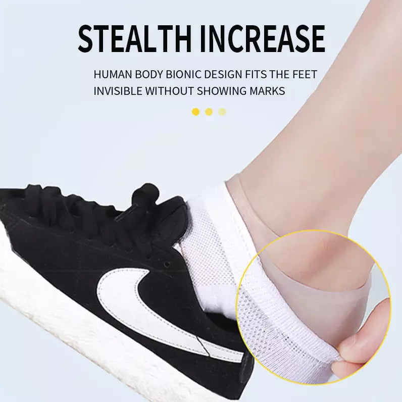Invisible Height Boost Insoles | 4CM 5CM 6CM Lift | Concealed Silicone Pads