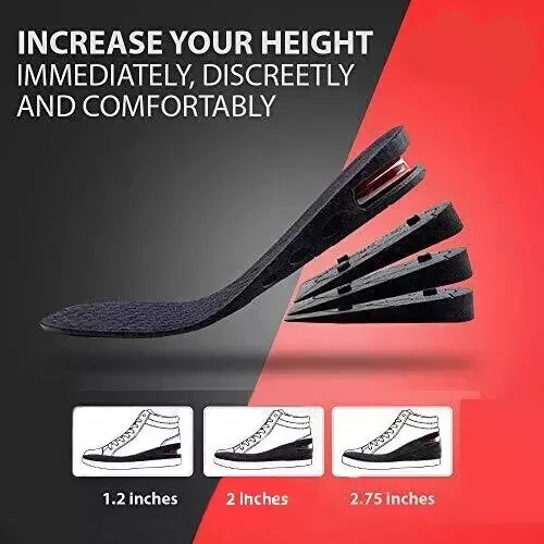 Height Increase Insoles – Unisex Invisible Heel Lift Inserts for Shoes (3CM–7CM)