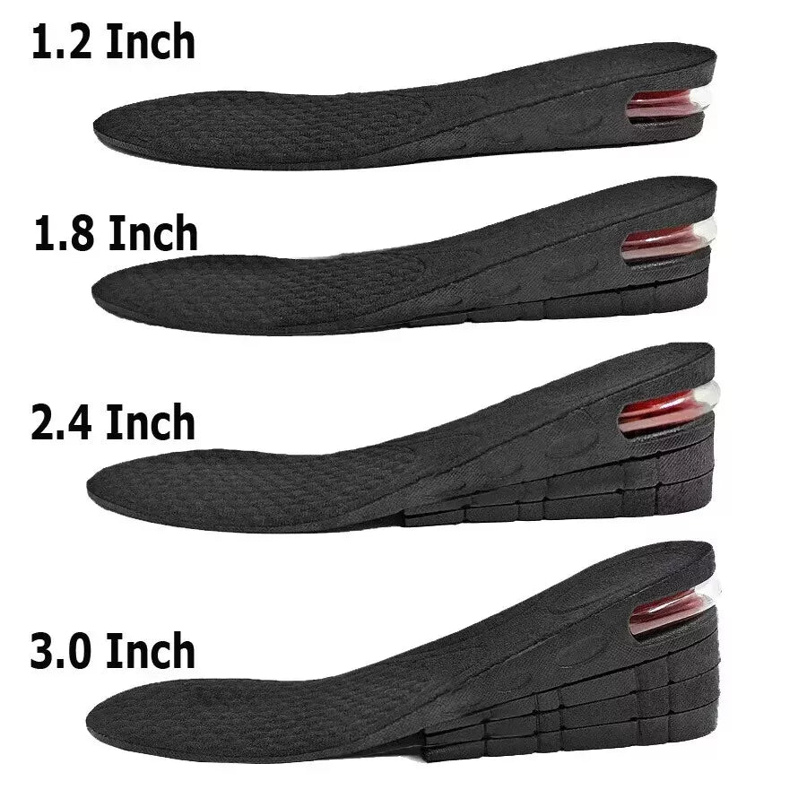 Height Increase Insoles – Unisex Invisible Heel Lift Inserts for Shoes (3CM–7CM)