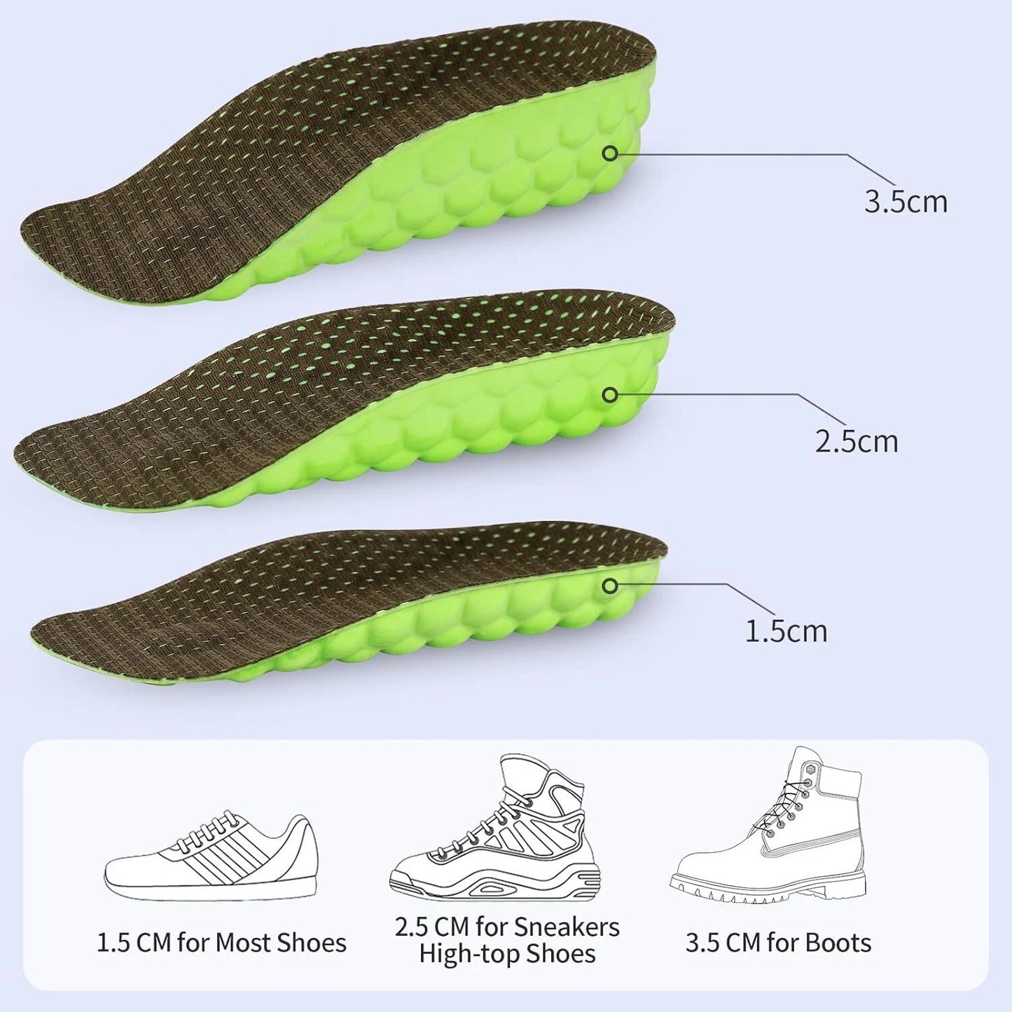 Height Boost 4D Insoles – Orthopedic Comfort & Shock Absorption